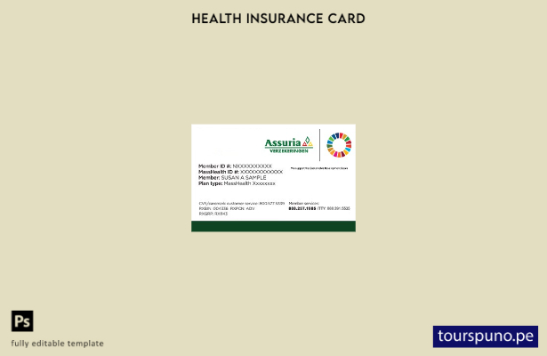 lista para imprimir plantilla de tarjeta de seguro médico de Surinam